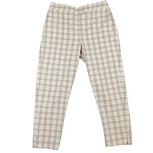 Banana Republic Hayden Pants Womens Size 6 Petite Check Cropped Pull On